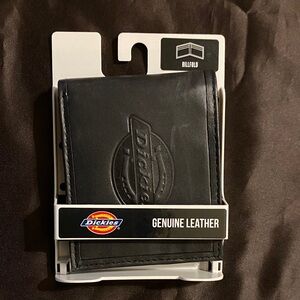 Dickies Black Leather Billfold Wallet